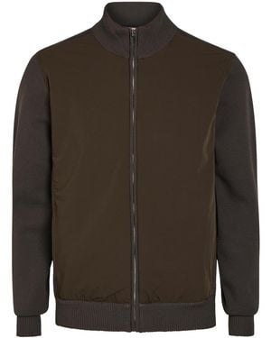 Raith Paco Hybrid Paneled Knit Jacket - Brown