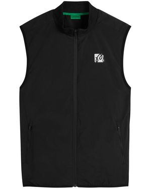 Malbon Performance Logo-Print Shell Gilet - Black