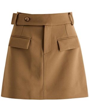 Odd Muse The Ultimate Muse Striped Brushed-Knit Mini Skirt - Brown