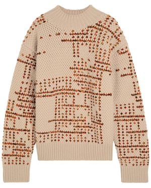 Dries Van Noten Mauritius Patterned Wool-Blend Jumper - Natural