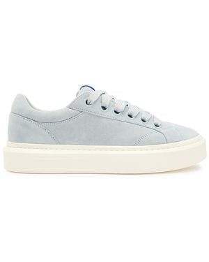 Cleens Ace Paneled Leather And Suede Sneakers - White