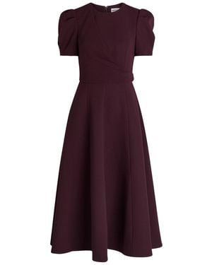 Rebecca Vallance Syrah Panelled Crepe Midi Dress - Purple