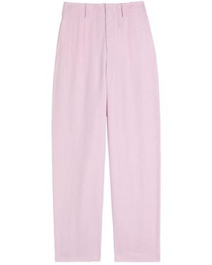 ARMARIUM Temi Slubbed Woven Pants - Pink