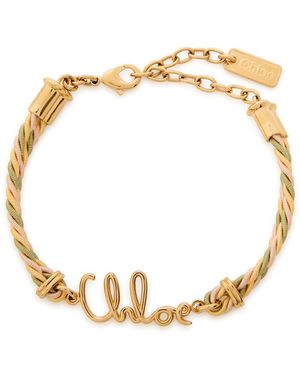 Chloé The Chloé Plage Logo Bracelet - Metallic
