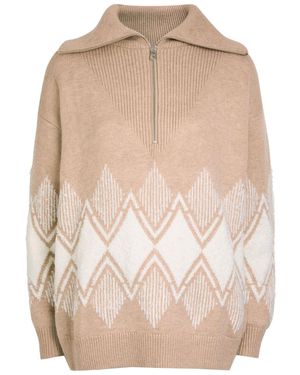 Varley Betty Fair Isle Knitted Sweater - Natural