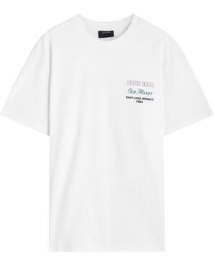 Club 1984 Old Money Printed Cotton T-Shirt - White