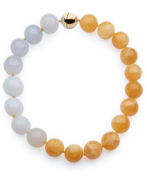 Luminous 27 Bolas Duo Beaded 18K Necklace - Metallic