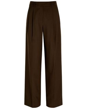 Esse Studios Onus Pleated Woven Pants - Brown