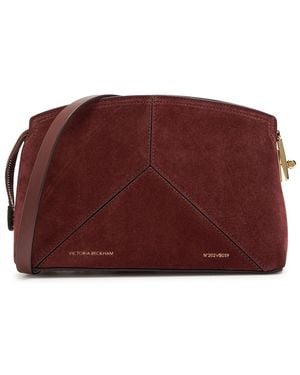 Victoria Beckham Victoria Suede Crossbody Bag - Purple