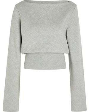 Dries Van Noten Boat-Neck Cotton Jumper - Grey