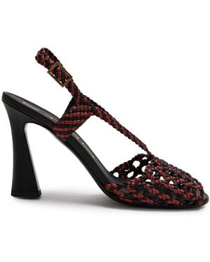 Etro 100 Woven Faux Leather Sandals - Brown