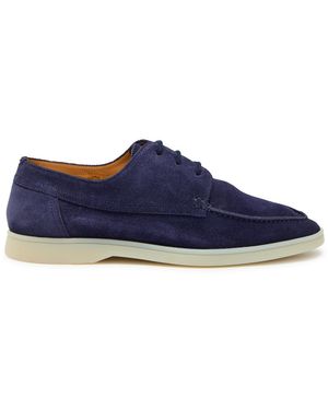 Aurélien Boat Suede Loafers - Blue