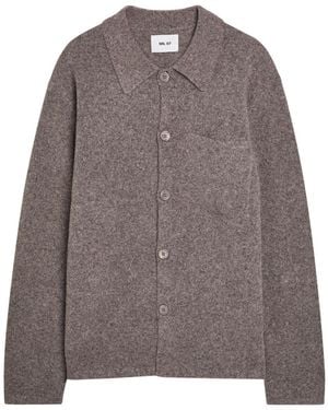 NN07 Jonas Brushed Wool-Blend Overshirt - Brown
