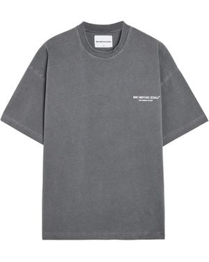 MKI Miyuki-Zoku Design Studio Logo-Print Cotton T-Shirt - Grey