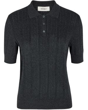 Lisa Yang Christine Pointelle Cotton And Cashmere-Blend Top - Black