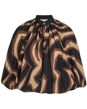 PUCCI Printed Silk Blouse - Brown