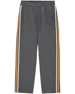 AN-Y1 Vice Straight-Leg Stretch-Cotton Track Trousers - Grey