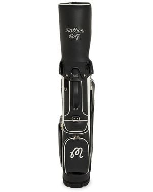 Malbon Embroidered Faux Leather Golf Cart Bag - Black