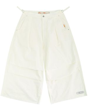 PDF CHANNEL Parachute Shell Wide-Leg Trousers - White