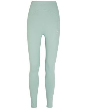 Stella McCartney Adidas X Studio Ruched Stretch-Jersey Leggings - Green