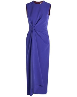ROKSANDA Almas Gathered Crepe Midi Dress - Purple