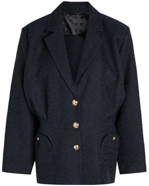 Blazé Milano Honeybelle Textured Cotton-Blend Blazer - Blue