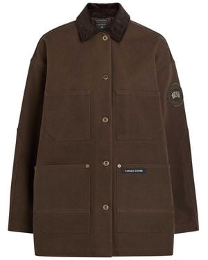 Canada Goose Beaumont Corduroy-Collar Canvas Coat - Brown