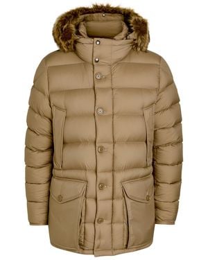 Moncler Clunye Faux Fur-Trimmed Nylon Jacket - Natural