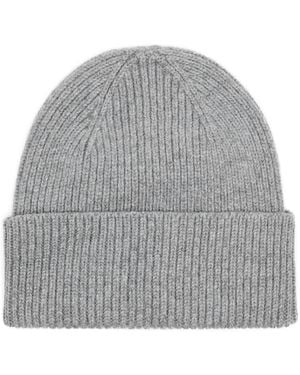 COLORFUL STANDARD Ribbed Wool Beanie - Grey