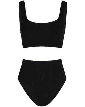 Hunza G Patricia Crinkle Bikini - Black
