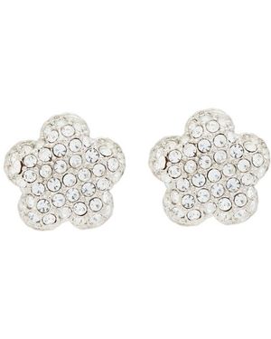 Marc Jacobs The Daisy Pavé Stud Earrings - White