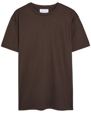 Raith Luxe Mercerised Cotton T-Shirt - Brown