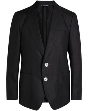 Dolce & Gabbana Linen Blazer - Black