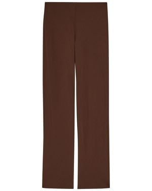 Reformation Gale Straight-Leg Crepe Trousers - Brown