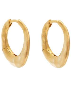 Nina Gordon Daija Small 14Kt Vermeil Hoop Earrings - Metallic