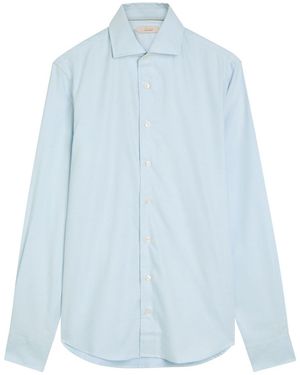 Aurélien Cotton-Blend Shirt - Blue