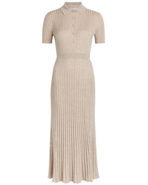 Gabriela Hearst Amor Ribbed Cashmere-Blend Midi Dress - Natural