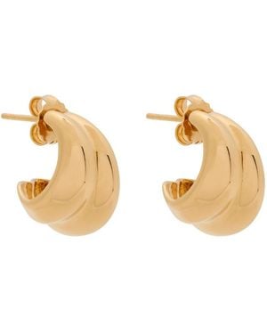 Nina Gordon Mega Small 14Kt Vermeil Hoop Earrings - Metallic