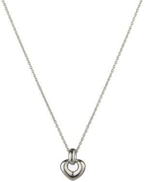Otiumberg Petite Heart Sterling Necklace - Metallic