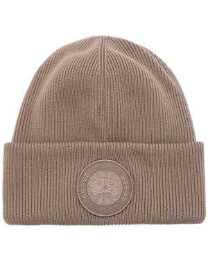 Canada Goose Arctic Ribbed Wool Beanie - Brown