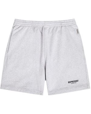 Represent Owners' Club Logo Cotton Shorts - Gray