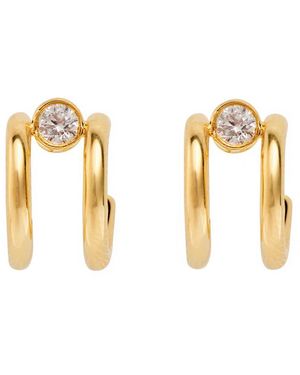 RAGBAG Odile 18Kt-Plated Hoop Earrings - Metallic