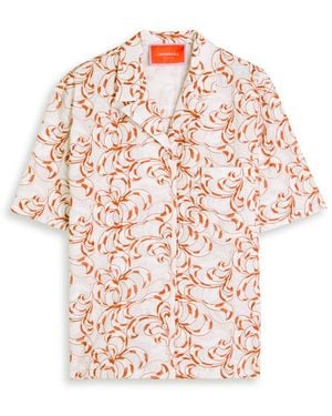 La DoubleJ Bowling Embroidered Woven Shirt - White