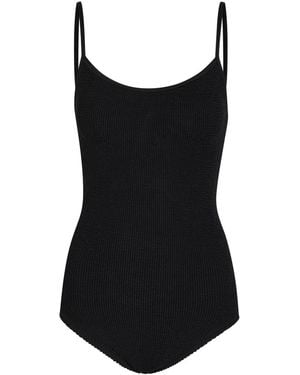 Hunza G Coverage Pamela Crinkle Swimsuit - Black