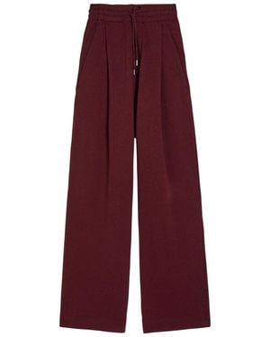Dries Van Noten Hadium Pleated Wide-Leg Cotton Joggers - Red