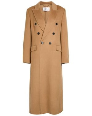 Victoria Beckham Double-Breasted Wool And Cashmere-Blend Coat - Natural