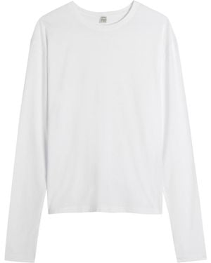 TOTEME Classic Long Sleeve Jersey T-Shirt - White