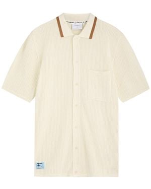 Percival Alfie Pointelle-Knit Cotton Shirt - Natural