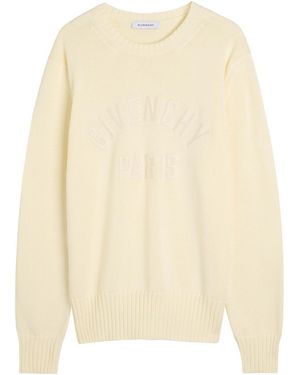 Givenchy Logo-Embroidered Cotton Jumper - Natural