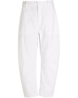 Polo Ralph Lauren Barrel-Leg Cotton Trousers - White